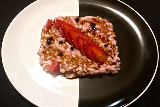 Risotto alle fragole con aceto balsamico
